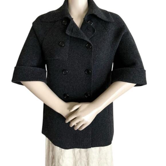 Neiman Marcus Gray 100% Cashmere cardigan sweater/Jacket/Coat, Small, VERY SOFT - Picture 1 of 11